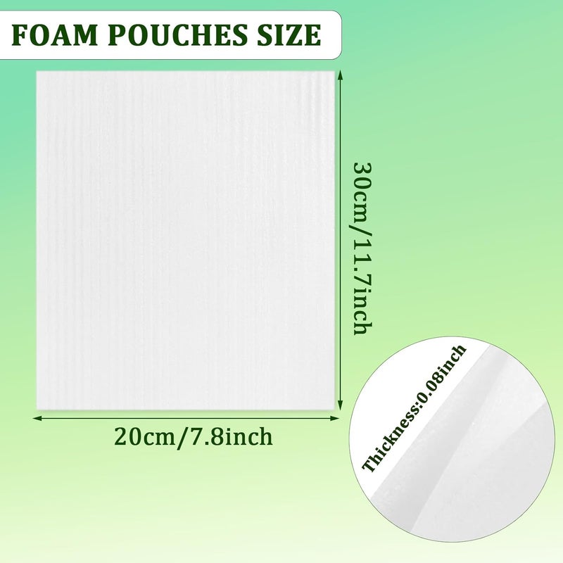 ALISWAT 100 Pack Foam Pouches 8x12 inch, Cushion Foam Wrap Pouches for Safeguarding Mugs,Cups,Glasses,China and Dishes - Bubble Bags Wrap Pouches Packing Supplies for Moving and Storage - Image 2